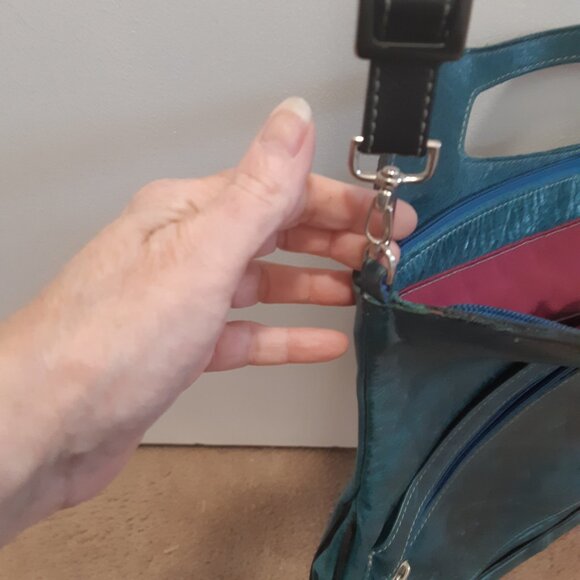 Teal/Turquoise shoulder bag purse - Picture 6 of 11